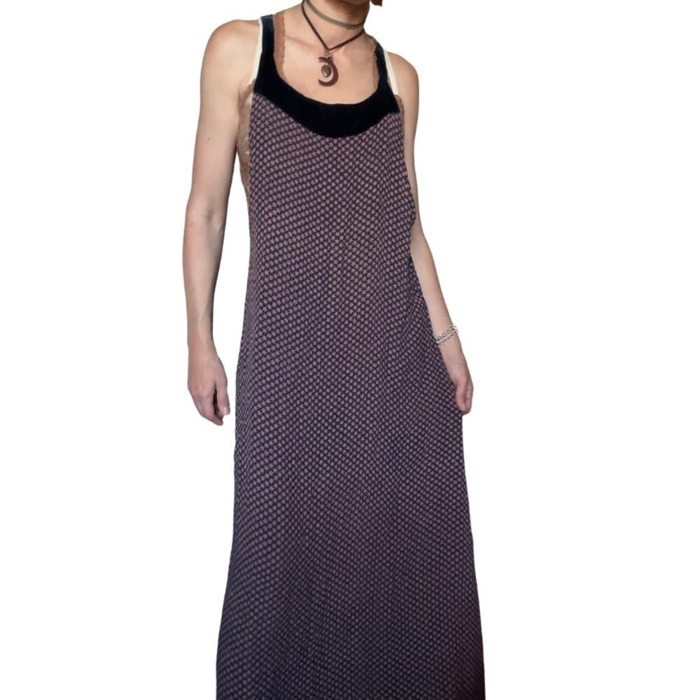 Vintage 90s celestial star print maxi dress